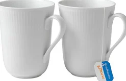 White Fluted Cup 36cl 2PK-Royal Copenhagen Outlet