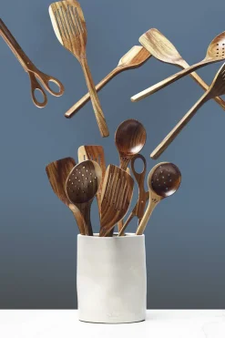 DutchDeluxes Køkkenartikler>Wooden Utensil Skimmer Spatula XL
