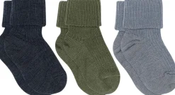 Børn mpKids Strømper & Strømpebukser>Wool rib baby socks - 3-pack