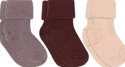 Outlet Wool rib baby socks - 3-pack Børn Strømper & Strømpebukser