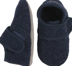Børn Melton Hjemmesko>Wool slippers with velcro