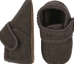 Wool slippers with velcro-Melton Online