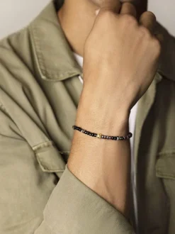 Outlet Wristband with Dark Japanese Miyuki Beads Smykker