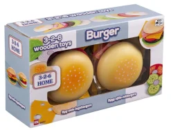 Discount 2xTRÆ BURGER SÆTmVELCRO Børn Legemad & Køkkener